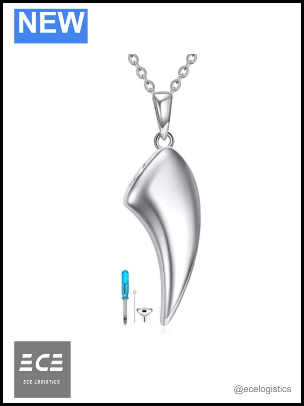 Sterling Silver Urn Necklace Ashes Keepsake Memorial Jewelry Gift